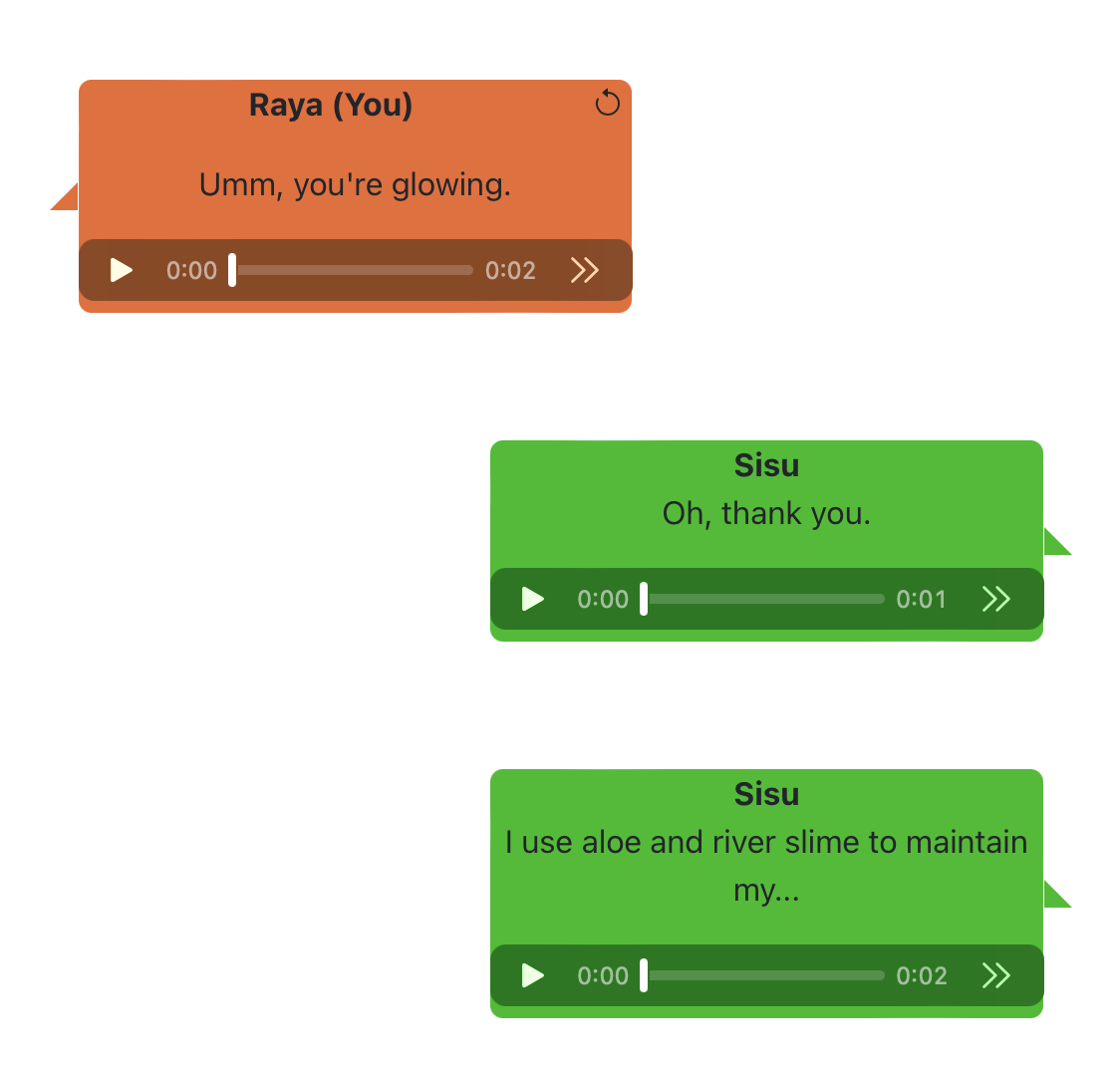 Example of a dialog displayed to student.